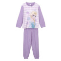 Pijama Manga Larga Frozen Rayas Morado Niña