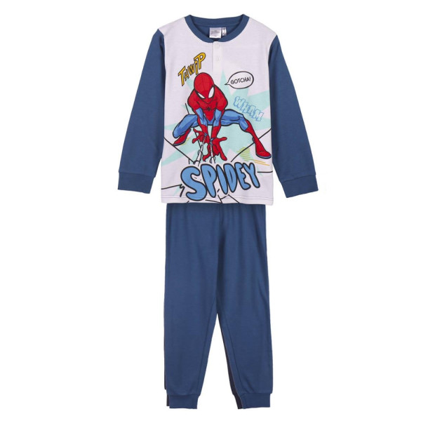 Pijama Manga Larga Spiderman Spidey Azul Niño