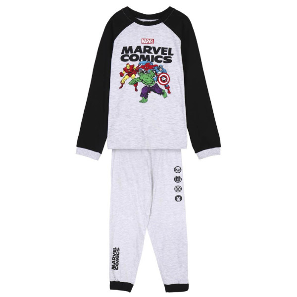 Pijama Manga Larga Avengers Marvel Comics Negro Niño