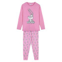 Pijama Manga Larga Looney Tunes Bugs Bunny Rosa Mujer