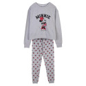 Pijama Manga Larga Minnie Mouse Outfit Of The Day Gris Mujer