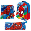Set Vuelta al Cole Spiderman Mochila Guardería Saco Merienda y Estuche