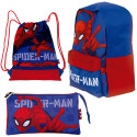 Set Vuelta al Cole Junior Spiderman Mochila Saco Cuerdas y Estuche Triple