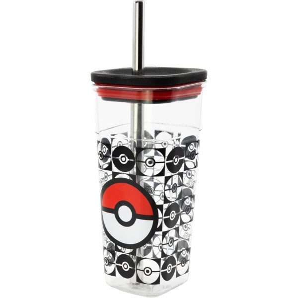 Vaso de Plástico con Pajita Pokémon 540 ML
