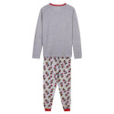 Pijama Manga Larga Minnie Mouse Gris Claro y Rojo Mujer