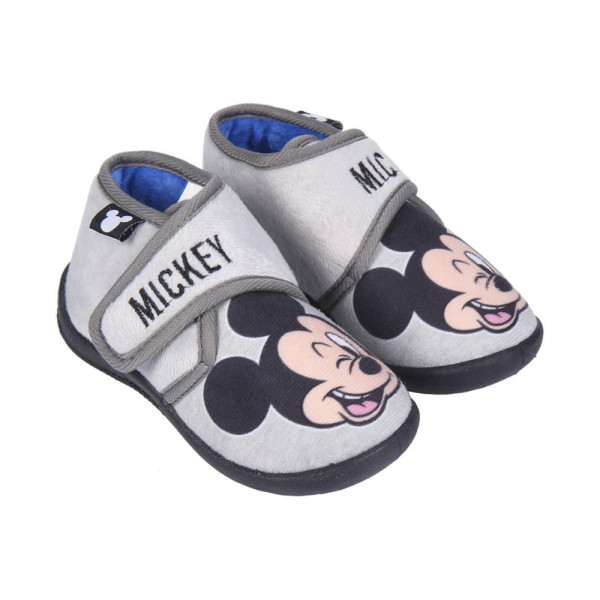 Zapatillas de Casa Media Bota Mickey Mouse Gris Niño