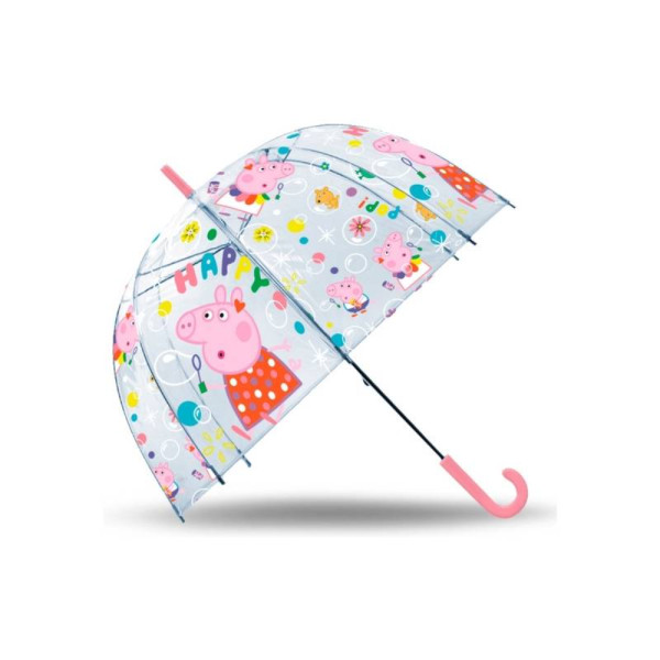 Paraguas Peppa Pig Happy Campana Transparente
